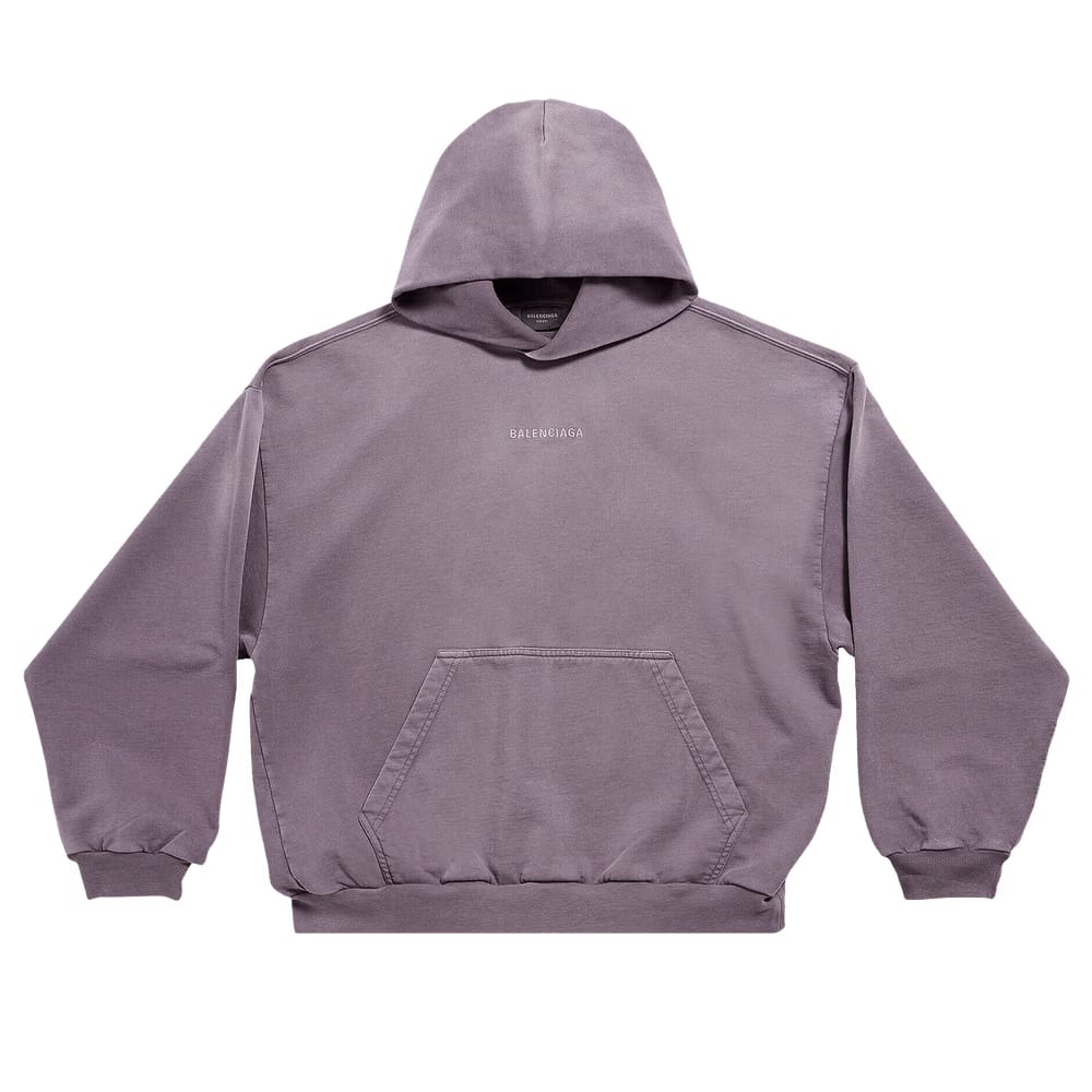 Balenciaga Medium Fit Hoodie Purple
