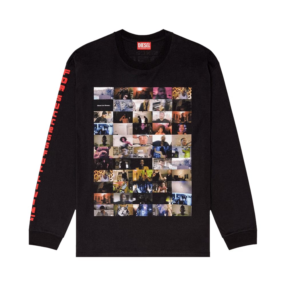Diesel T-Boxy Long-Sleeve T-Shirt Deep Black