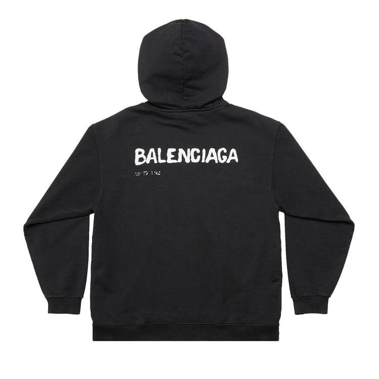 Balenciaga Medium Fit Hoodie Black/White