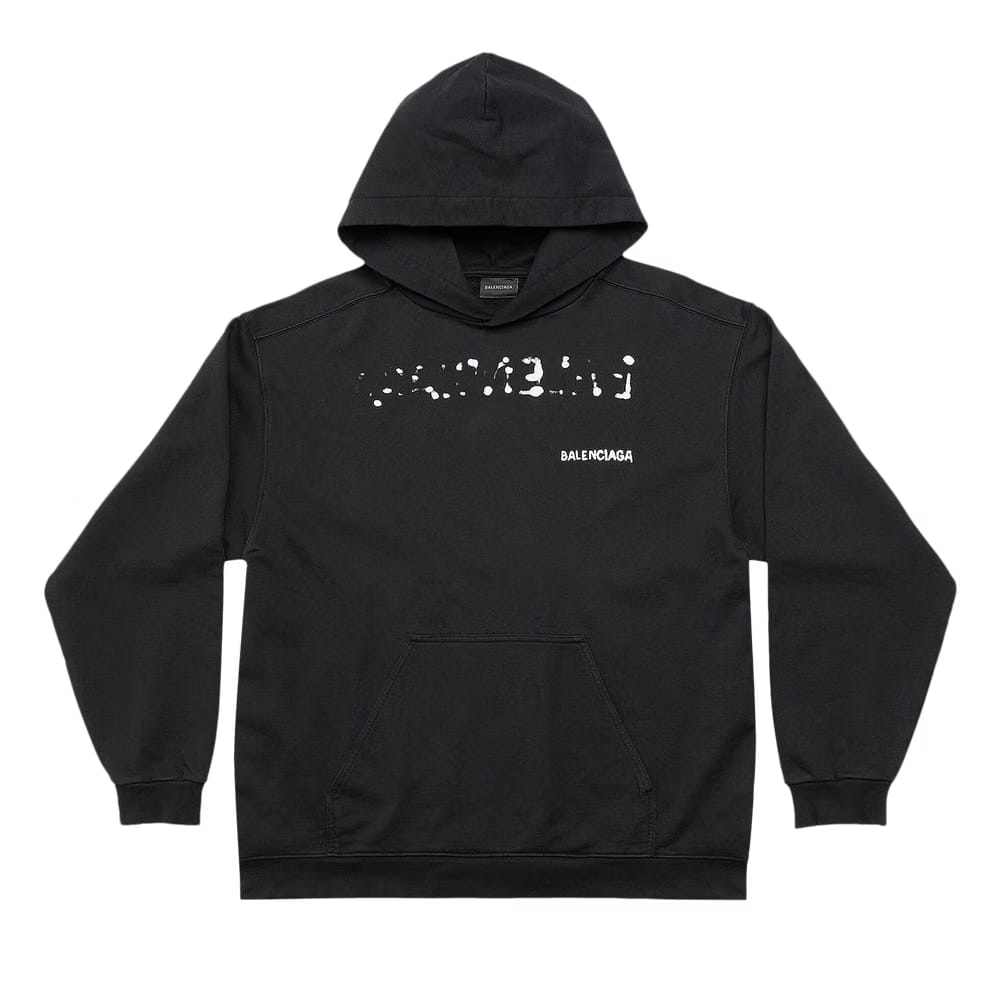 Balenciaga Medium Fit Hoodie Black/White
