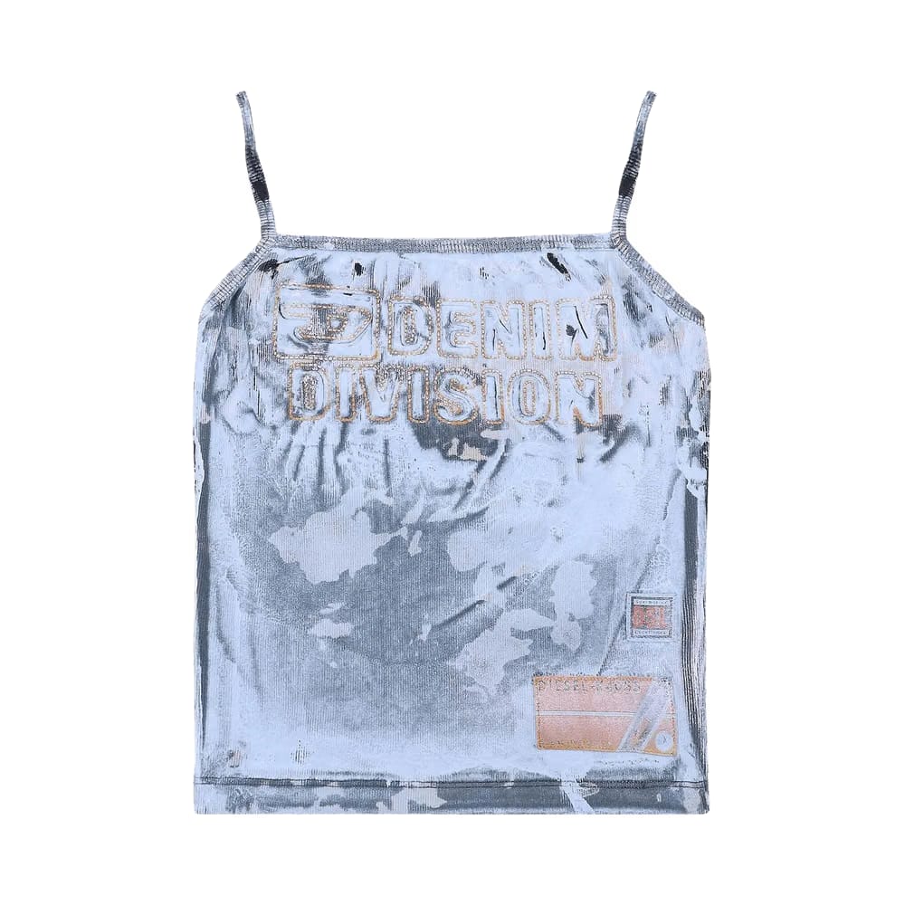 Diesel Printed Strappy Top Blue