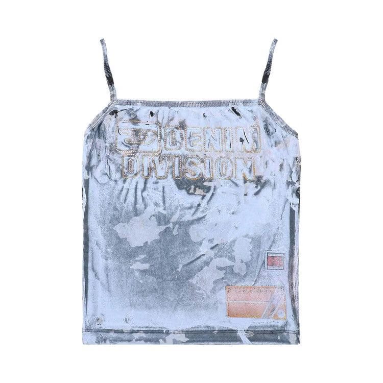 Diesel Printed Strappy Top Blue