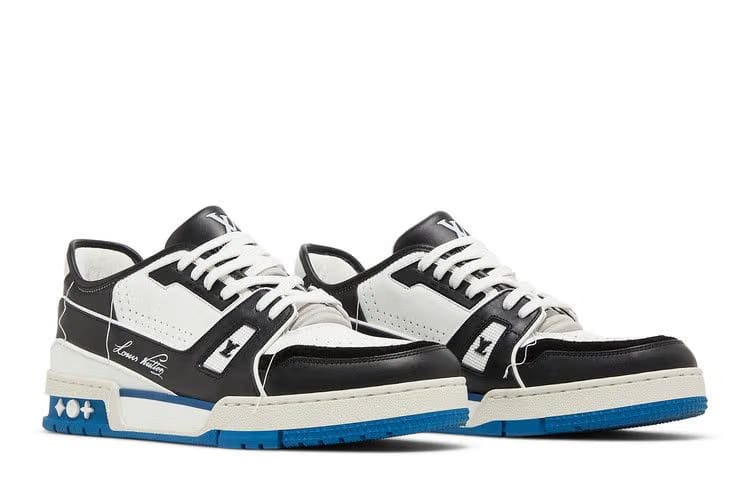 Louis Vuitton Trainer White Black Blue