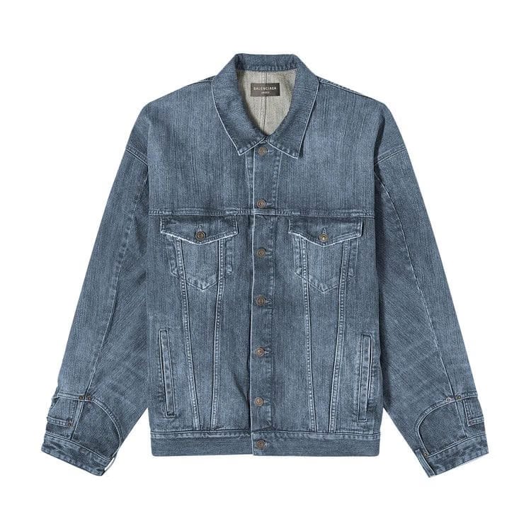 Balenciaga Deconstructed Denim Jacket Dark Ring