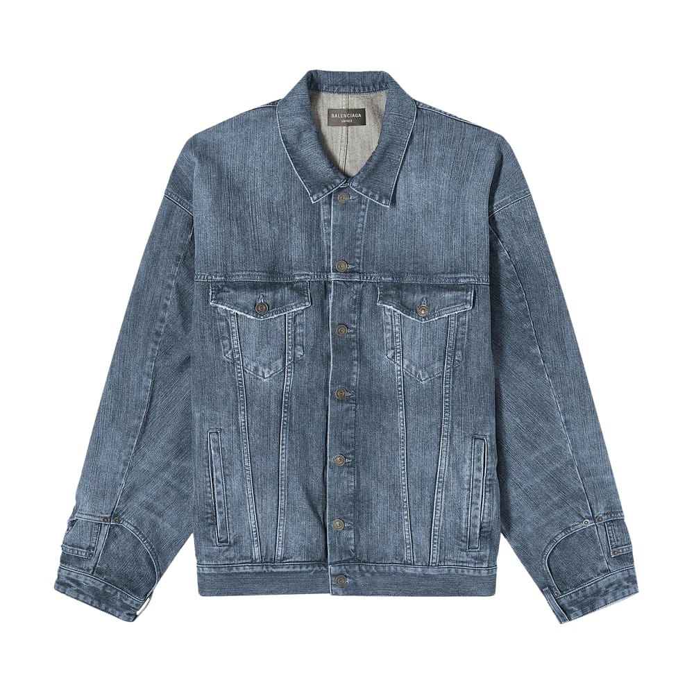 Balenciaga Deconstructed Denim Jacket Dark Ring