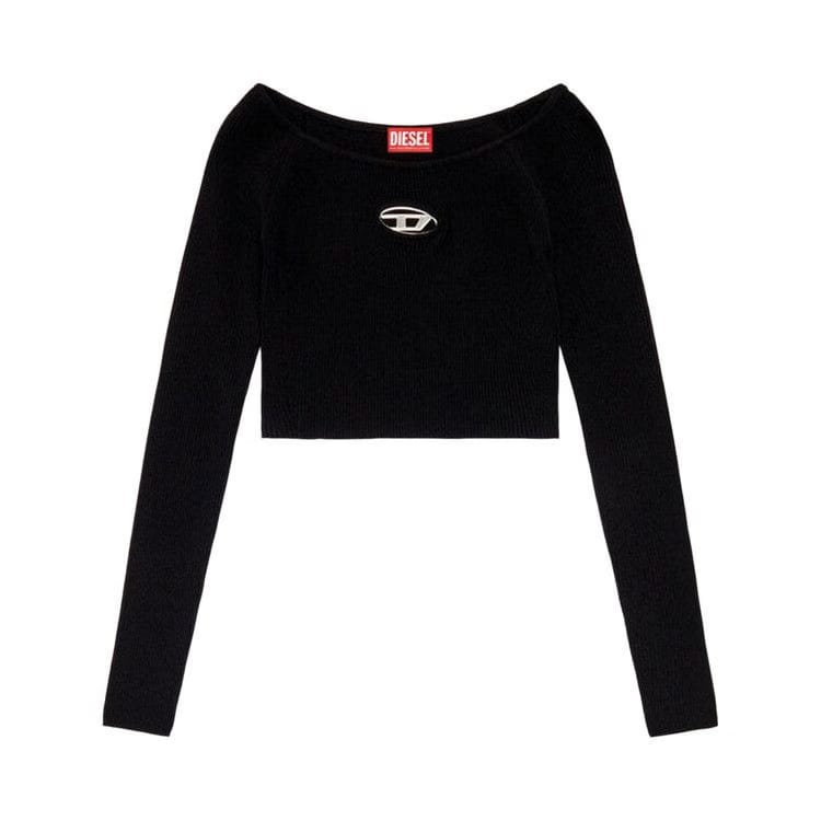 Diesel M-Vera Long-Sleeve Off Shoulder Top Black