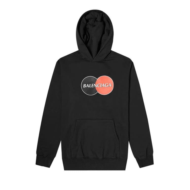 Balenciaga Credit Card Logo Hoodie Black