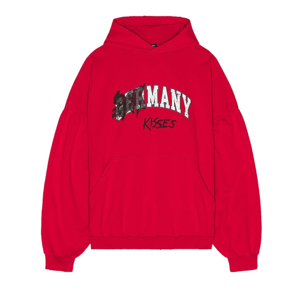 Balenciaga Round Hoodie Faded Red