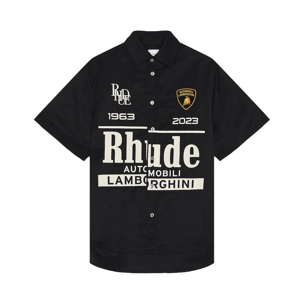Rhude x Automobili Lamborghini Uno Button Up Shirt Black