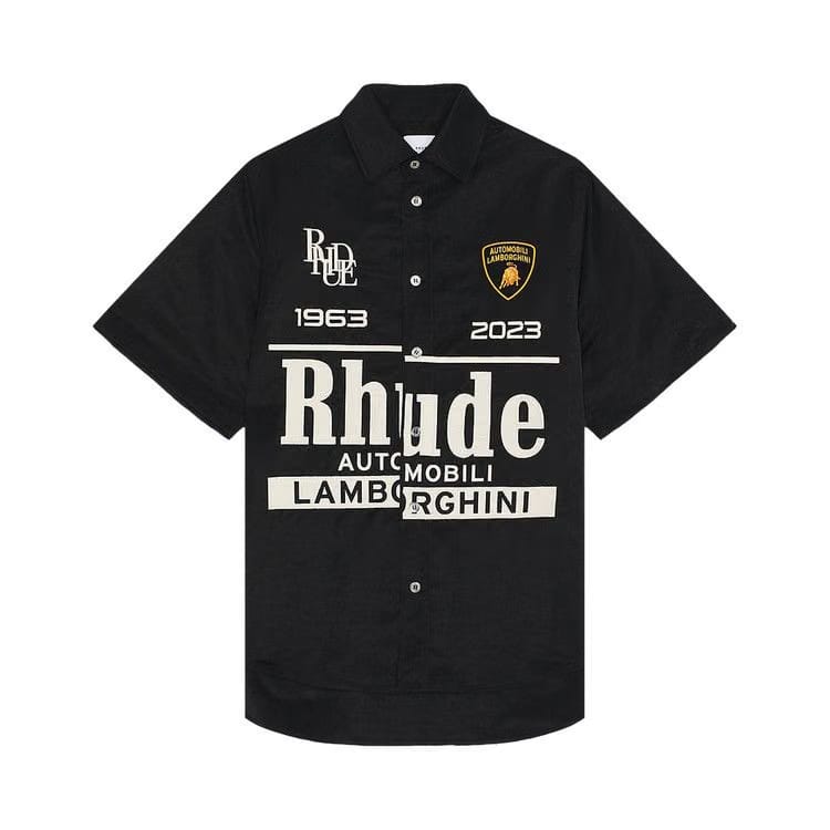 Rhude x Automobili Lamborghini Uno Button Up Shirt Black