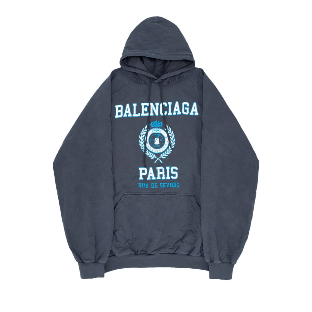 Balenciaga Oversized Hoodie Marine Blue