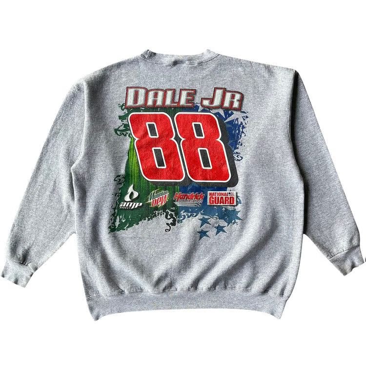 Vintage NASCAR Dale Earnhardt Jr. Racing Sweatshirt Grey