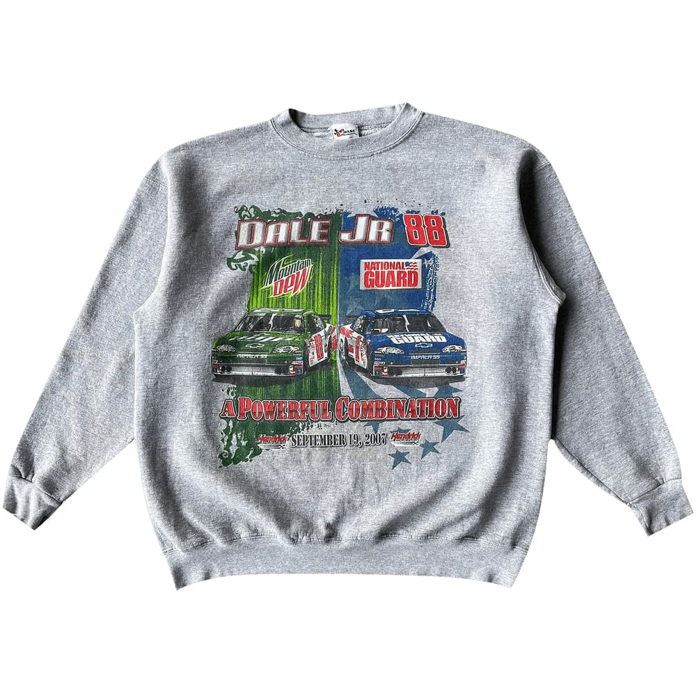 Vintage NASCAR Dale Earnhardt Jr. Racing Sweatshirt Grey