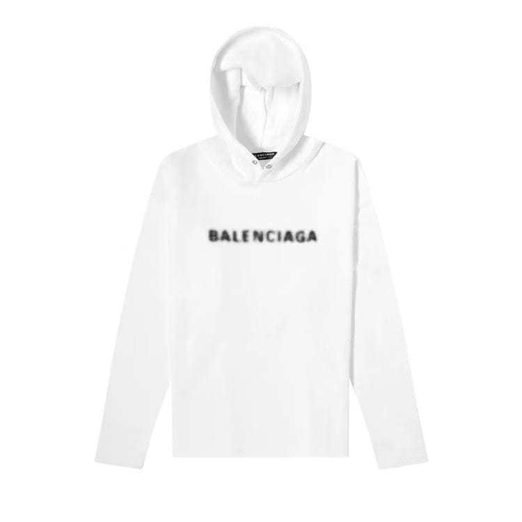 Balenciaga No Rib Hoodie White