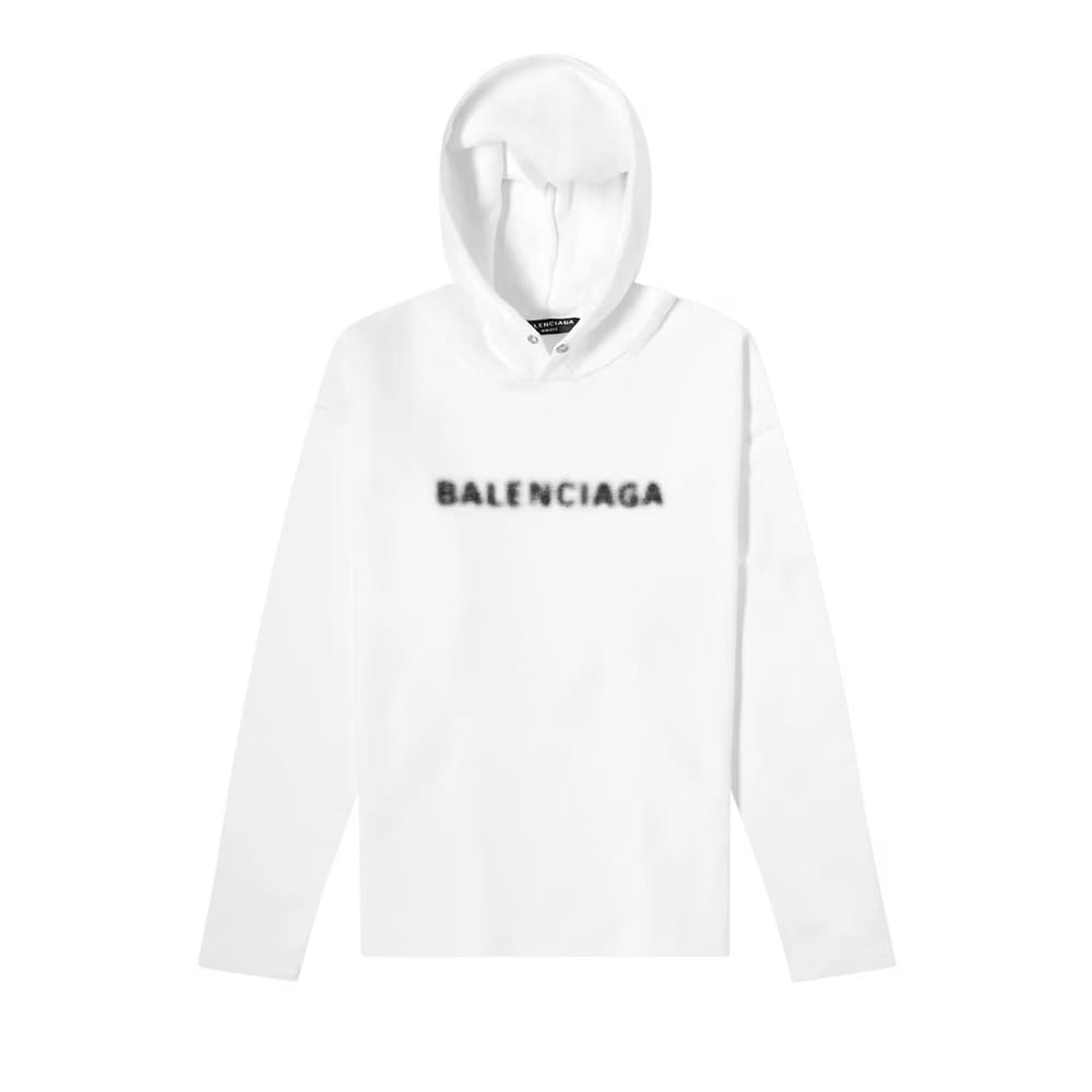 Balenciaga No Rib Hoodie White