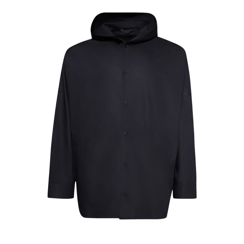Balenciaga Hooded Shirt Washed Black