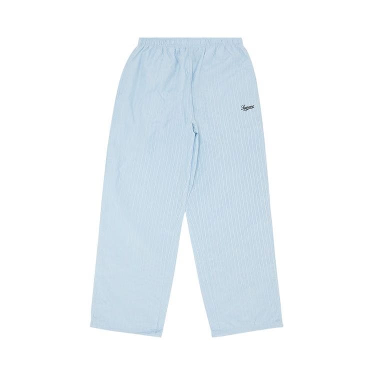 Supreme Reflective Pinstripe Track Pant Light Blue