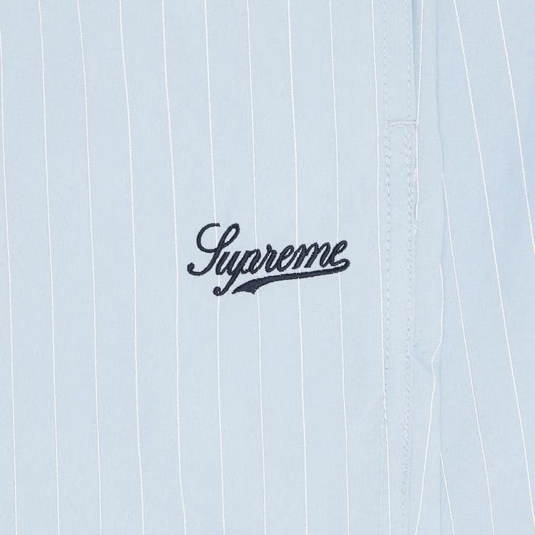 Supreme Reflective Pinstripe Track Pant Light Blue
