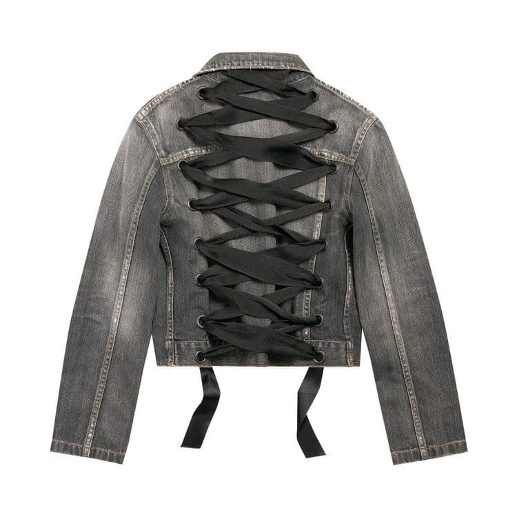 Balenciaga Lace-Up Jacket Dark Grey