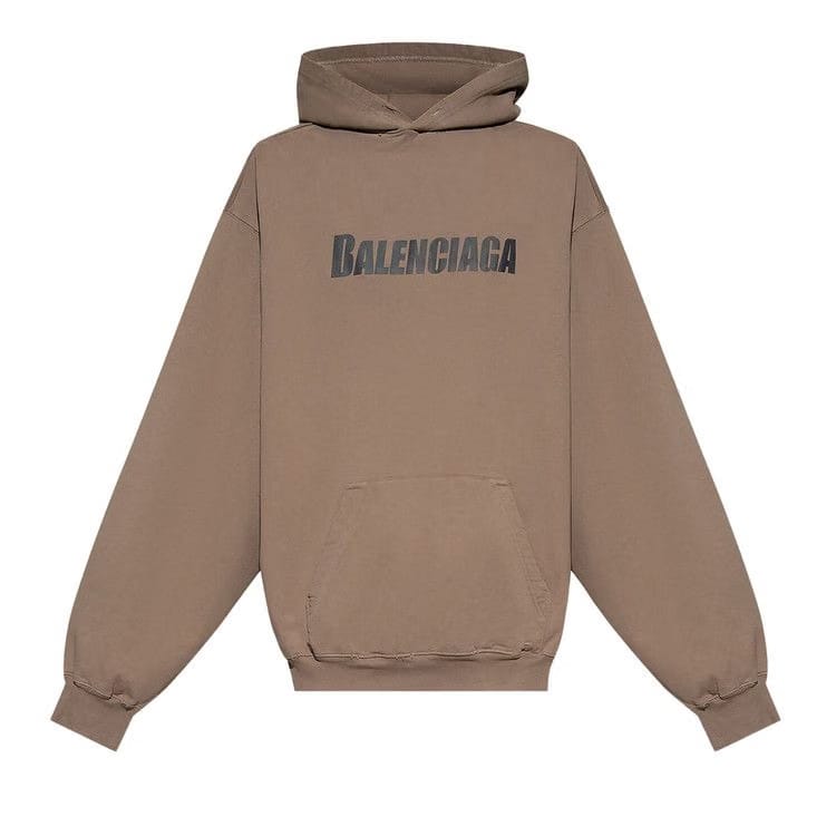 Balenciaga Boxy Hoodie Taupe/Black