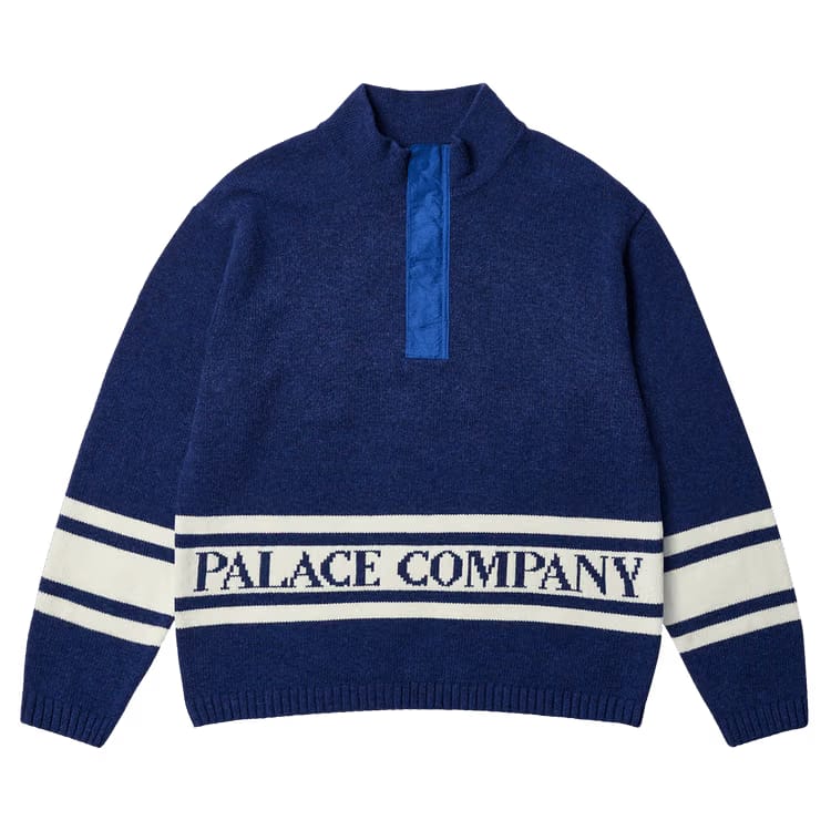 Palace x C.P. Company Funnel Neck Knit Bright Cobalt