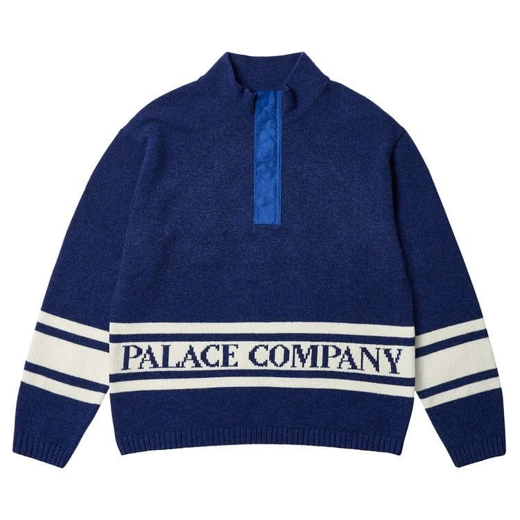 Palace x C.P. Company Funnel Neck Knit Bright Cobalt