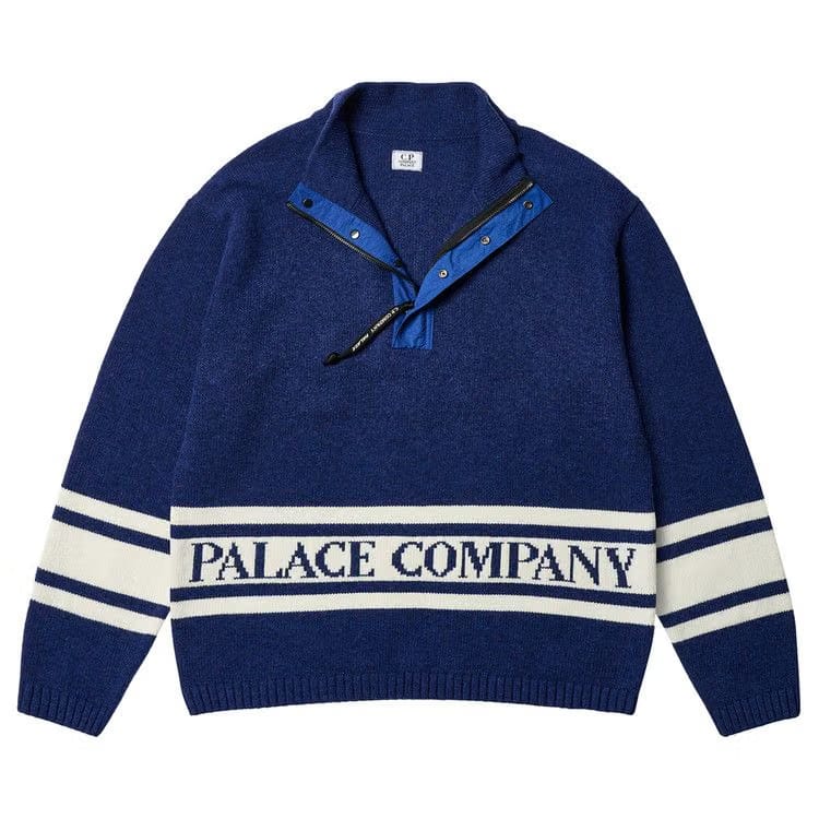 Palace x C.P. Company Funnel Neck Knit Bright Cobalt