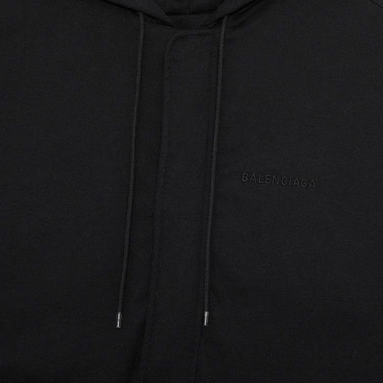 Balenciaga Padded Bomber Hoodie Black