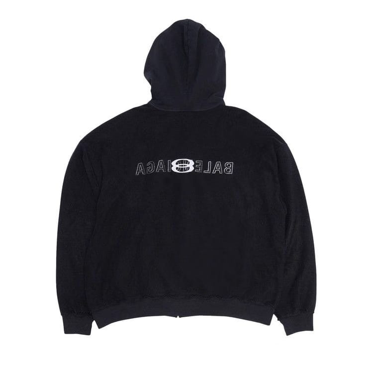 Balenciaga Inside Out Hoodie Faded Black/White