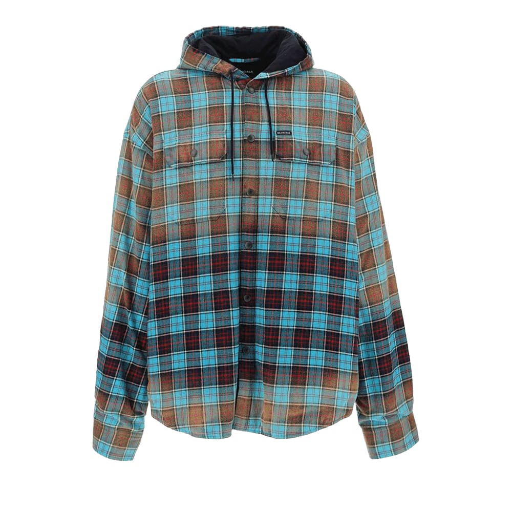 Balenciaga Bleached Shirt Turquoise/Red