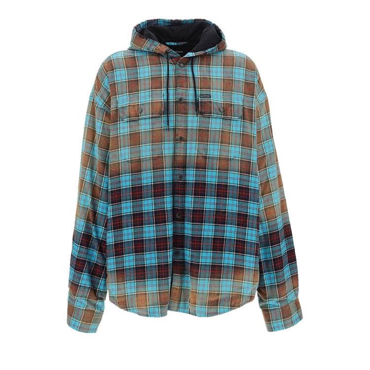 Balenciaga Bleached Shirt Turquoise/Red