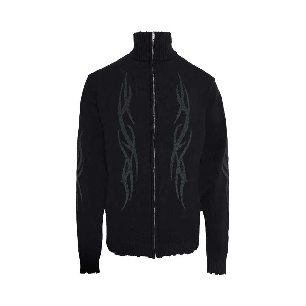 Balenciaga Y2K Zip-Up Cardigan Black