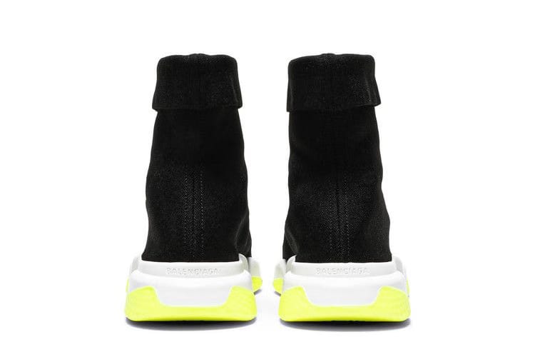 Balenciaga Speed Sneaker Cuffed Black Yellow