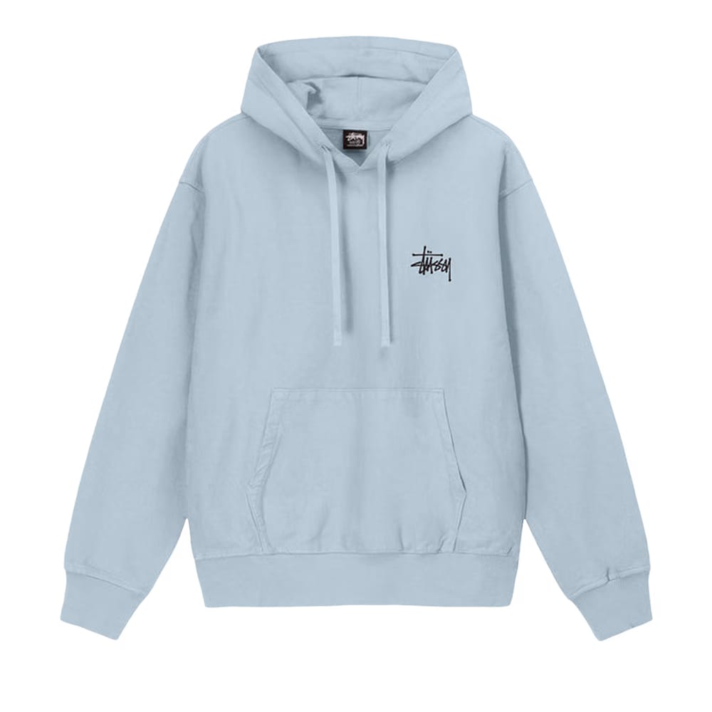 Stussy Basic Pigment Dyed Hoodie Sky Blue