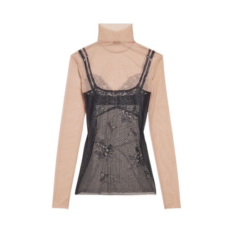 Balenciaga Trompe L'Oeil Lingerie Top Black/Light Beige