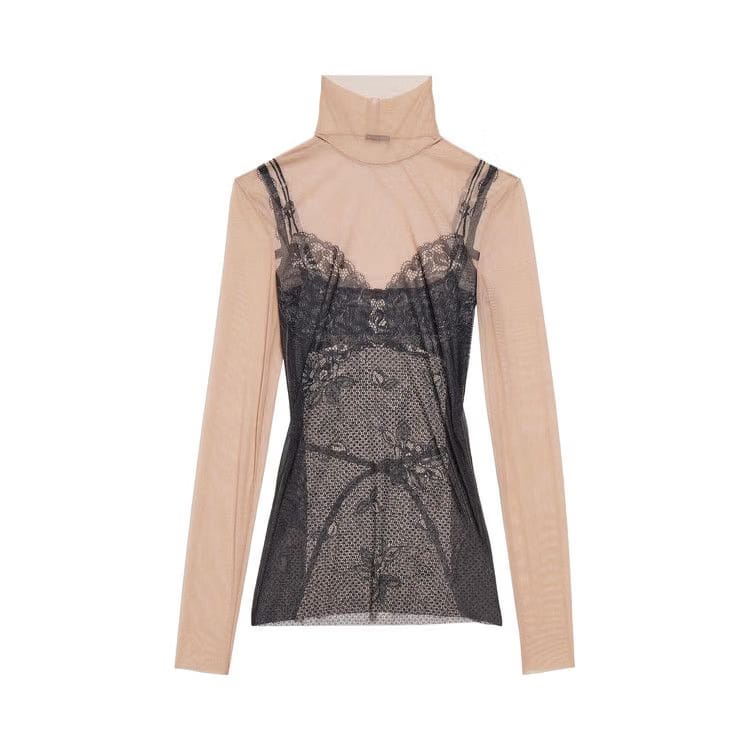 Balenciaga Trompe L'Oeil Lingerie Top Black/Light Beige