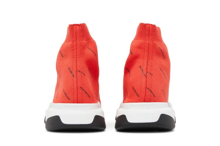Balenciaga Speed 2.0 Sneaker All Over Logo - Intense Red