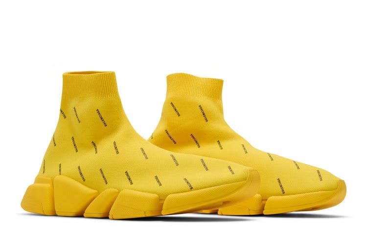 Balenciaga Speed 2.0 Sneaker Allover Logo - Yellow