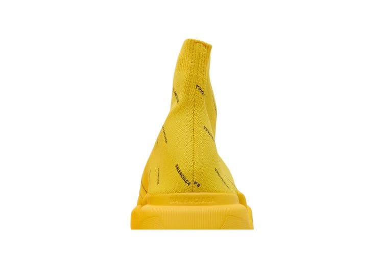 Balenciaga Speed 2.0 Sneaker Allover Logo - Yellow
