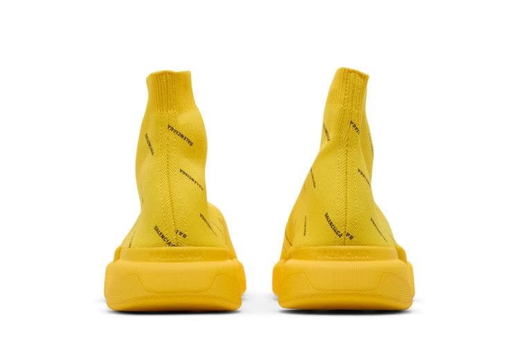 Balenciaga Speed 2.0 Sneaker Allover Logo - Yellow