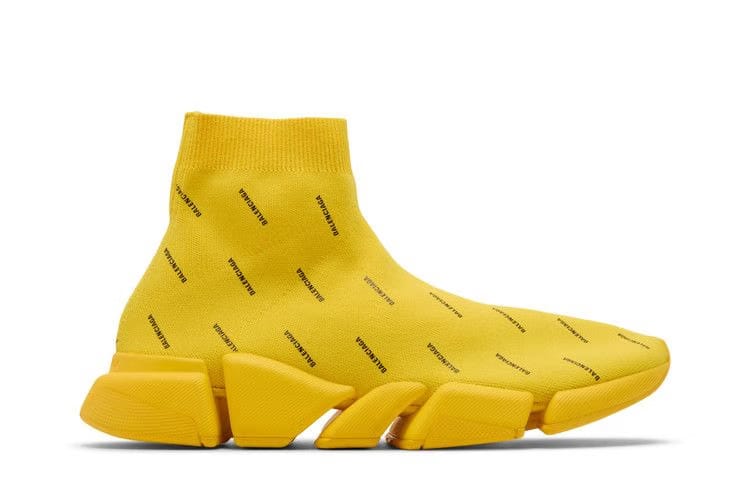 Balenciaga Speed 2.0 Sneaker Allover Logo - Yellow