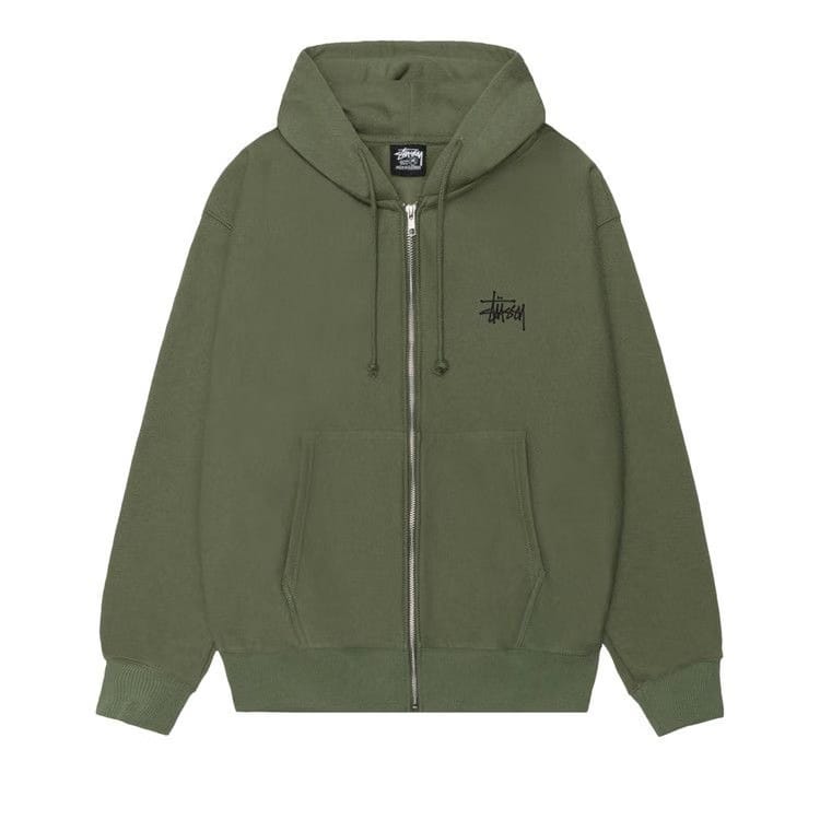 Stussy Big & Meaty Zip Hoodie Olive