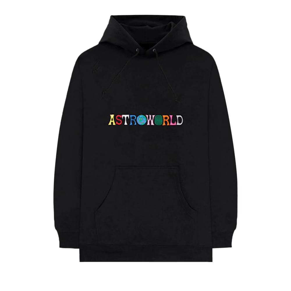 Cactus Jack by Travis Scott Astroworld Logo Hoodie Black
