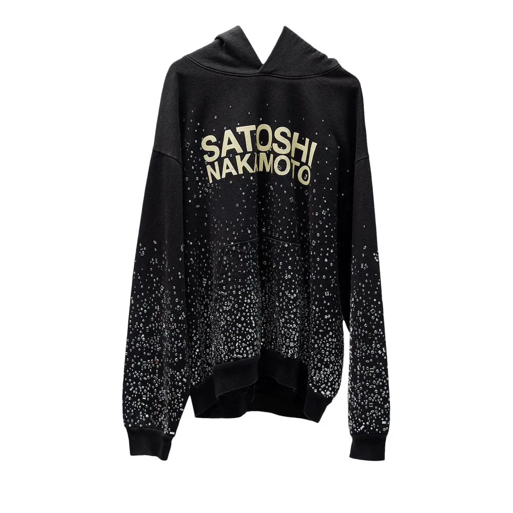 Satoshi Nakamoto Shattered Glass Hoodie Black