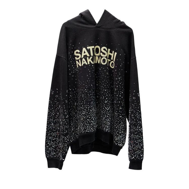 Satoshi Nakamoto Shattered Glass Hoodie Black