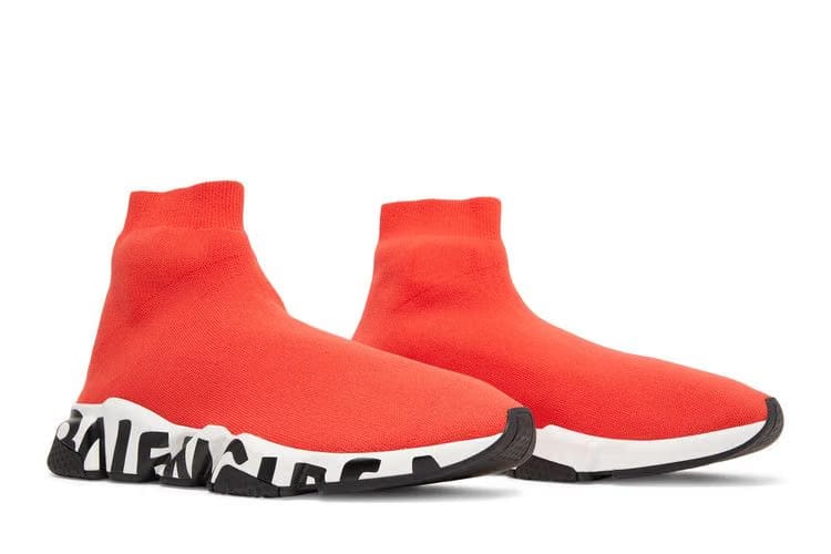 Balenciaga Speed Sneaker Midsole Graffiti - Red