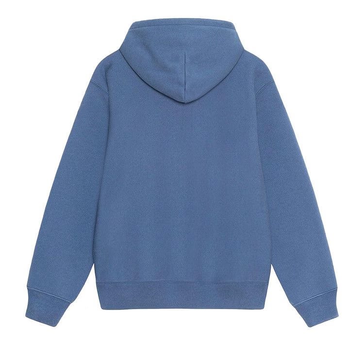 Stussy Satin Patch Oversized Hoodie Blue