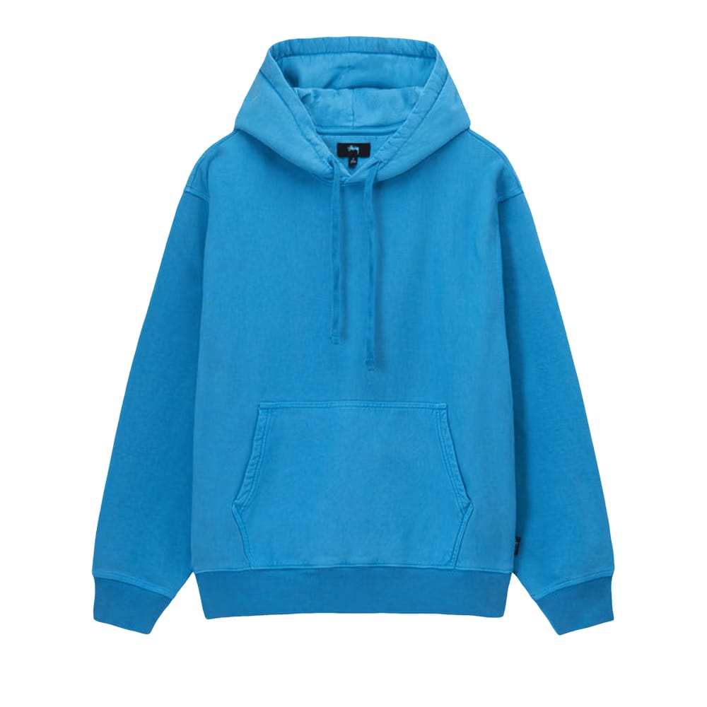 Stussy Pigment Dyed Fleece Hoodie Blue