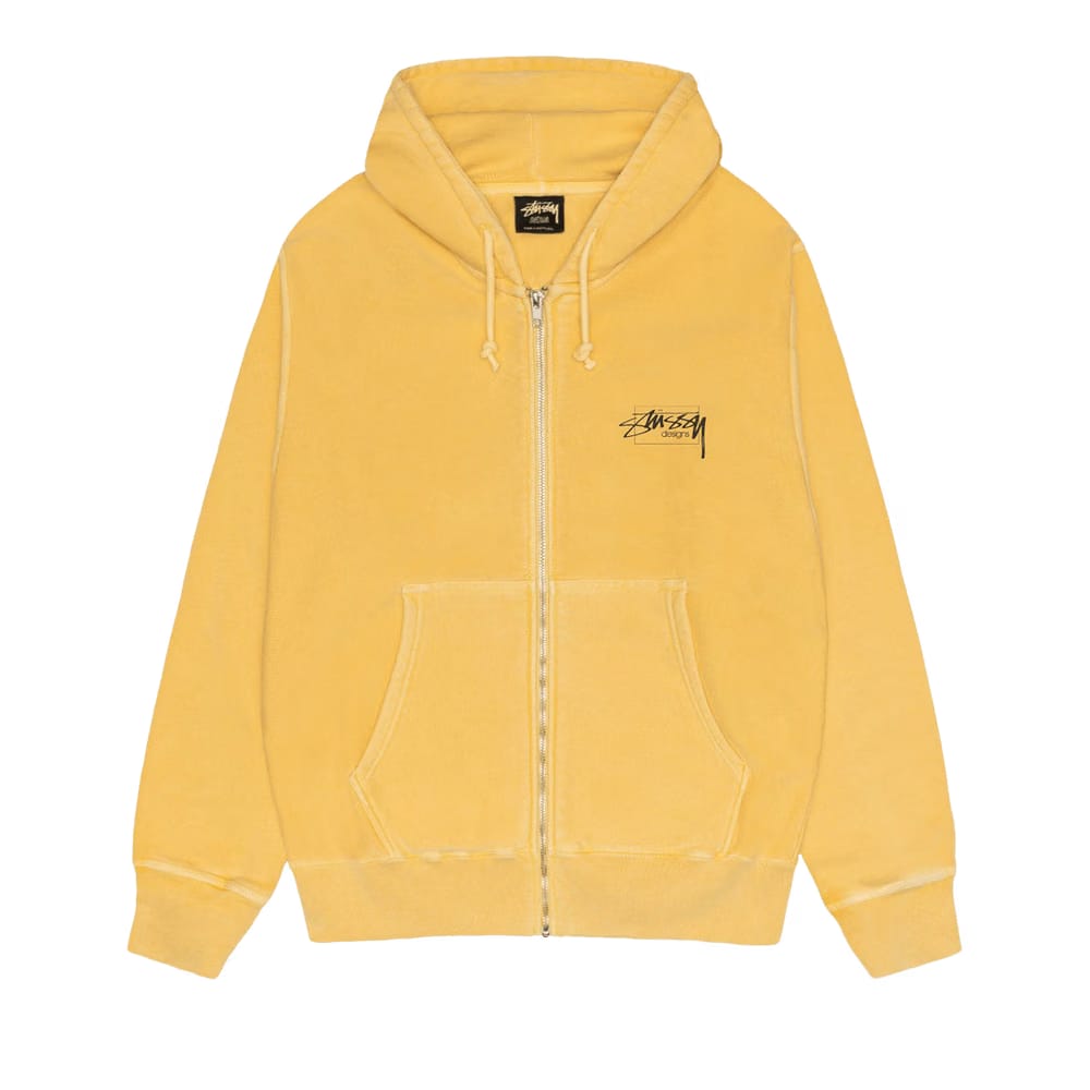Stussy Modern Age Zip Hoodie Pigment Dyed Yellow