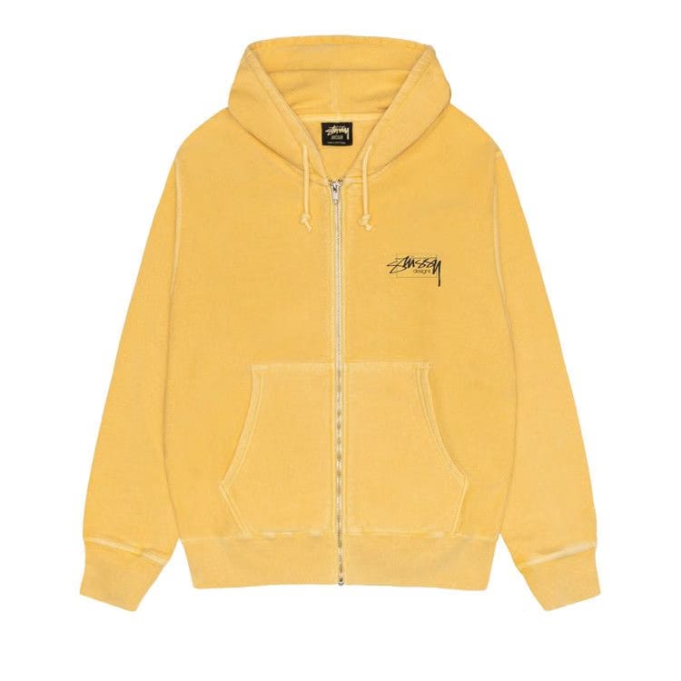Stussy Modern Age Zip Hoodie Pigment Dyed Yellow